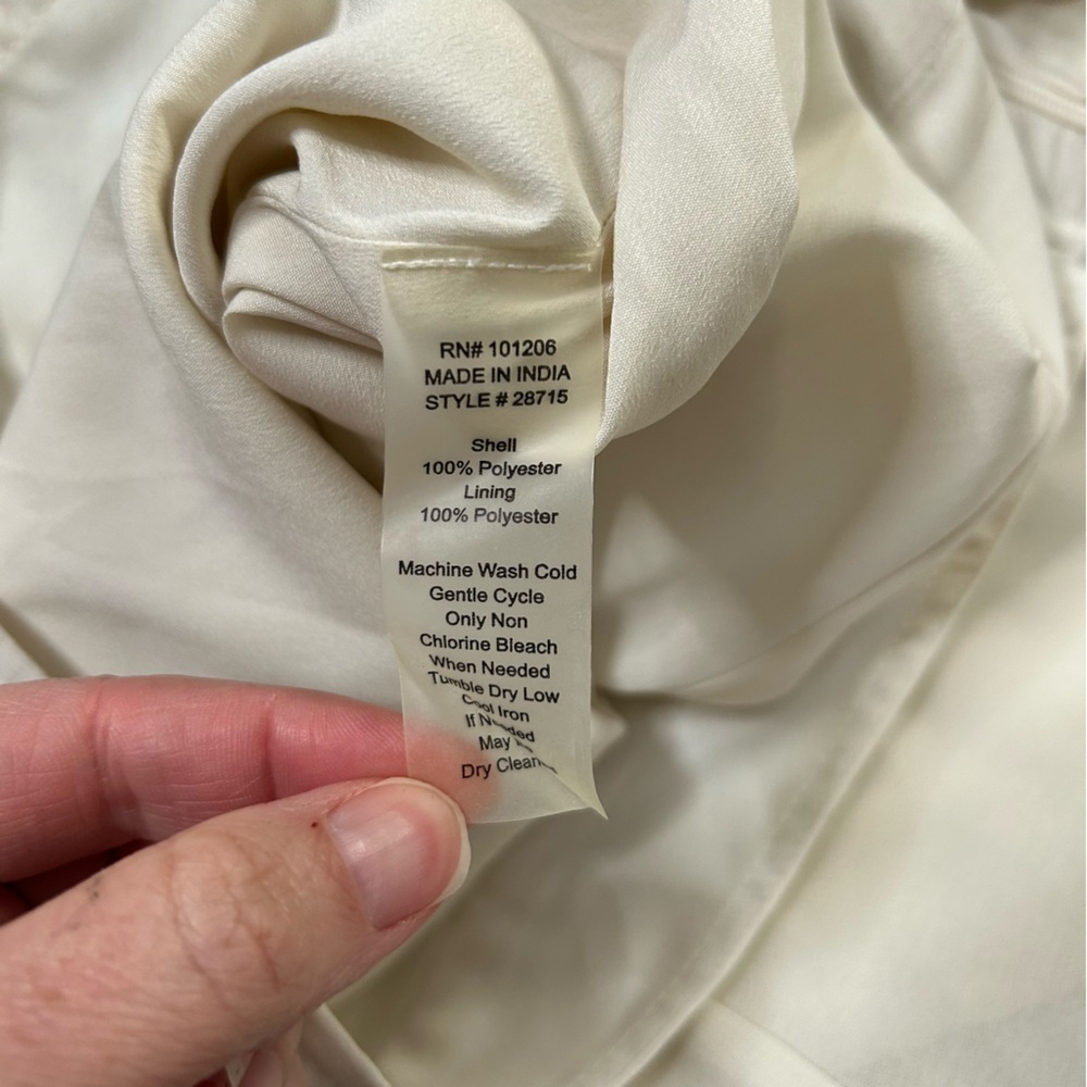Soft Surroundings Cream Floral A-Line Skirt Spring Floral Lily Print Size Large - Picture 7 of 12